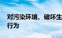 对污染环境、破坏生态,损害社会公共利益的行为