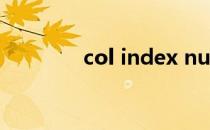 col index num是什么意思