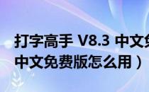 打字高手 V8.3 中文免费版（打字高手 V8.3 中文免费版怎么用）