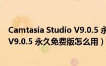 Camtasia Studio V9.0.5 永久免费版（Camtasia Studio V9.0.5 永久免费版怎么用）