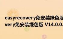 easyrecovery免安装绿色版 V14.0.0.4 绿色版（easyrecovery免安装绿色版 V14.0.0.4 绿色版怎么用）