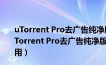 uTorrent Pro去广告纯净版 V3.5.5.45972 中文绿色版（uTorrent Pro去广告纯净版 V3.5.5.45972 中文绿色版怎么用）