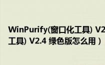 WinPurify(窗口化工具) V2.4 绿色版（WinPurify(窗口化工具) V2.4 绿色版怎么用）