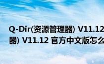 Q-Dir(资源管理器) V11.12 官方中文版（Q-Dir(资源管理器) V11.12 官方中文版怎么用）