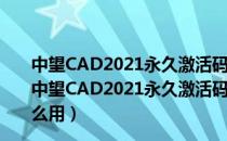 中望CAD2021永久激活码生成器 V32/64位 绿色最新版（中望CAD2021永久激活码生成器 V32/64位 绿色最新版怎么用）