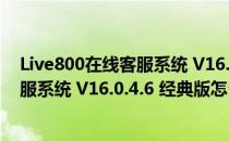 Live800在线客服系统 V16.0.4.6 经典版（Live800在线客服系统 V16.0.4.6 经典版怎么用）