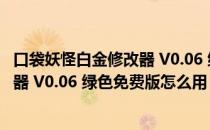 口袋妖怪白金修改器 V0.06 绿色免费版（口袋妖怪白金修改器 V0.06 绿色免费版怎么用）