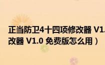 正当防卫4十四项修改器 V1.0 免费版（正当防卫4十四项修改器 V1.0 免费版怎么用）