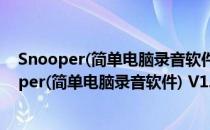 Snooper(简单电脑录音软件) V1.47.8 官方免费版（Snooper(简单电脑录音软件) V1.47.8 官方免费版怎么用）