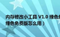 内存修改小工具 V1.0 绿色免费版（内存修改小工具 V1.0 绿色免费版怎么用）