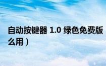 自动按键器 1.0 绿色免费版（自动按键器 1.0 绿色免费版怎么用）