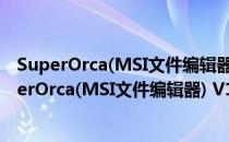 SuperOrca(MSI文件编辑器) V11.0.0.0 官方最新版（SuperOrca(MSI文件编辑器) V11.0.0.0 官方最新版怎么用）