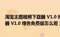 淘宝主图视频下载器 V1.0 绿色免费版（淘宝主图视频下载器 V1.0 绿色免费版怎么用）