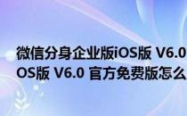 微信分身企业版iOS版 V6.0 官方免费版（微信分身企业版iOS版 V6.0 官方免费版怎么用）