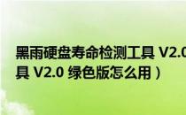 黑雨硬盘寿命检测工具 V2.0 绿色版（黑雨硬盘寿命检测工具 V2.0 绿色版怎么用）