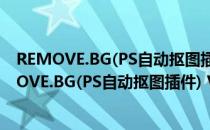 REMOVE.BG(PS自动抠图插件) V1.4.5 官方最新版（REMOVE.BG(PS自动抠图插件) V1.4.5 官方最新版怎么用）