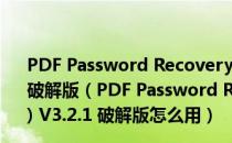 PDF Password Recovery Pro(PDF密码解密软件) V3.2.1 破解版（PDF Password Recovery Pro(PDF密码解密软件) V3.2.1 破解版怎么用）