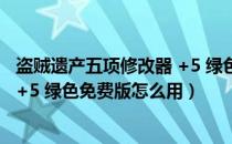 盗贼遗产五项修改器 +5 绿色免费版（盗贼遗产五项修改器 +5 绿色免费版怎么用）