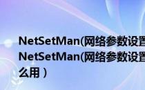 NetSetMan(网络参数设置工具) V4.5.1 绿色中文便携版（NetSetMan(网络参数设置工具) V4.5.1 绿色中文便携版怎么用）