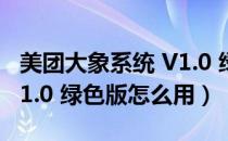 美团大象系统 V1.0 绿色版（美团大象系统 V1.0 绿色版怎么用）