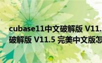 cubase11中文破解版 V11.5 完美中文版（cubase11中文破解版 V11.5 完美中文版怎么用）