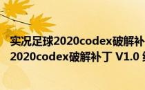 实况足球2020codex破解补丁 V1.0 绿色免费版（实况足球2020codex破解补丁 V1.0 绿色免费版怎么用）