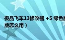 极品飞车13修改器 +5 绿色版（极品飞车13修改器 +5 绿色版怎么用）