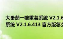 大番茄一键重装系统 V2.1.6.413 官方版（大番茄一键重装系统 V2.1.6.413 官方版怎么用）