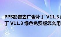 PPS影音去广告补丁 V11.3 绿色免费版（PPS影音去广告补丁 V11.3 绿色免费版怎么用）