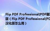 Flip PDF Professional(PDF翻页电子书制作软件) V2.4.8.5 免费汉化版（Flip PDF Professional(PDF翻页电子书制作软件) V2.4.8.5 免费汉化版怎么用）