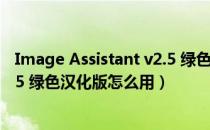 Image Assistant v2.5 绿色汉化版（Image Assistant v2.5 绿色汉化版怎么用）