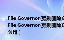 File Governor(强制删除文件夹软件) V1.5.2 绿色免费版（File Governor(强制删除文件夹软件) V1.5.2 绿色免费版怎么用）