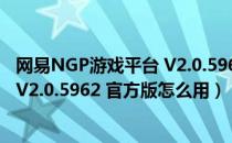 网易NGP游戏平台 V2.0.5962 官方版（网易NGP游戏平台 V2.0.5962 官方版怎么用）