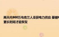 头条快讯：两天内900万乌克兰人重获电力供应 基辅电力陆续恢复已开始供暖但乌克兰其他地方需更长时间才能恢复