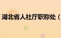 湖北省人社厅职称处（湖北省人事厅职称网）