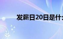 发薪日20日是什么意思（发薪日）