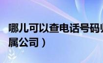 哪儿可以查电话号码归属公司（查电话号码归属公司）