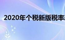 2020年个税新版税率表（个税新版税率表）