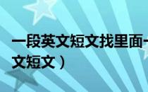 一段英文短文找里面一个字母有多少（一段英文短文）