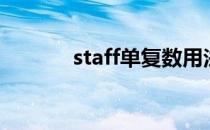 staff单复数用法（staff复数）