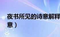 夜书所见的诗意解释10个字（夜书所见的诗意）