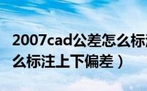 2007cad公差怎么标注上下偏差（cad公差怎么标注上下偏差）