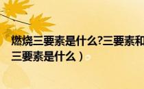 燃烧三要素是什么?三要素和燃烧之间的关系是什么?（燃烧三要素是什么）