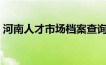 河南人才市场档案查询系统（河南人才市场）