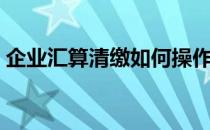 企业汇算清缴如何操作（企业汇算清缴流程）