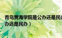 青岛黄海学院是公办还是民办学费多少（青岛黄海学院是公办还是民办）