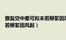 撒盐空中差可拟未若柳絮因风起的意思（撒盐空中差可拟未若柳絮因风起）