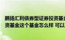 鹏扬汇利债券型证券投资基金（招商安本增利债券型证券投资基金这个基金怎么样 可以买吗）