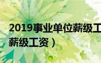 2019事业单位薪级工资标准（2019事业单位薪级工资）