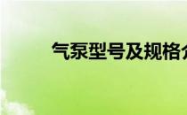 气泵型号及规格介绍（气泵型号）